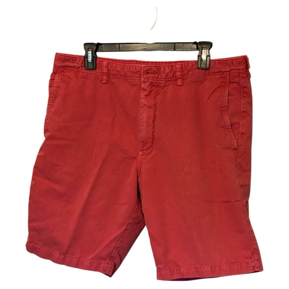 Nordstrom Men's Shop Golf Shorts Men's 36 Salmon Pink Flat Front 10" Inseam